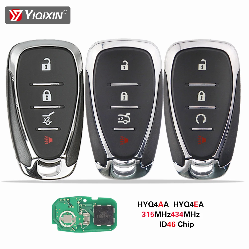 Умный пульт дистанционного управления YIQIXIN с 4 кнопками для автомобиля Chevrolet Cruze