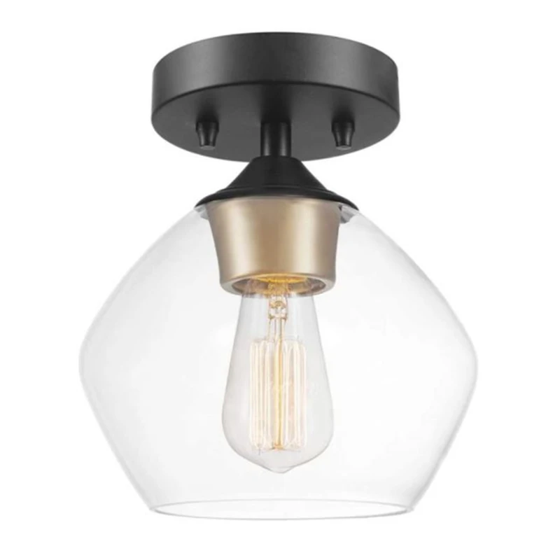 Glass Material Ceiling Light with Transparent Lamp Shade Black Base for Bedrooms
Glass Material Ceiling Light with Transparent Lamp Shade Black Base for Bedrooms