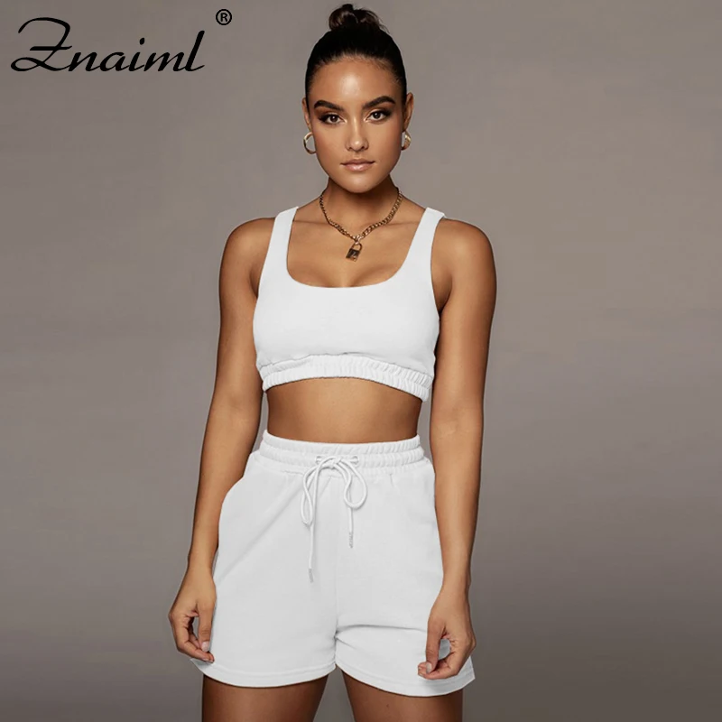 Znaiml Solid Cotton Two Piece Sets Women Tracksuit Crop Tops And Elastic Bike Shorts Sporty Matching Suits Female Fitness Outfit
Znaiml Solid Cotton Two Piece Sets Women Tracksuit Crop Tops And Elastic Bike Shorts Sporty Matching Suits Female Fitness Outfit
