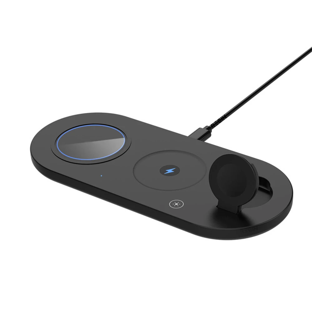 15W 3 in 1 Qi Phone Charger Watch Charger Base Smart Phone Magnetic Charging Station For Apple Watch Iphone Samsung Airpods 
15W 3 in 1 Qi Phone Charger Watch Charger Base Smart Phone Magnetic Charging Station For Apple Watch Iphone Samsung Airpods