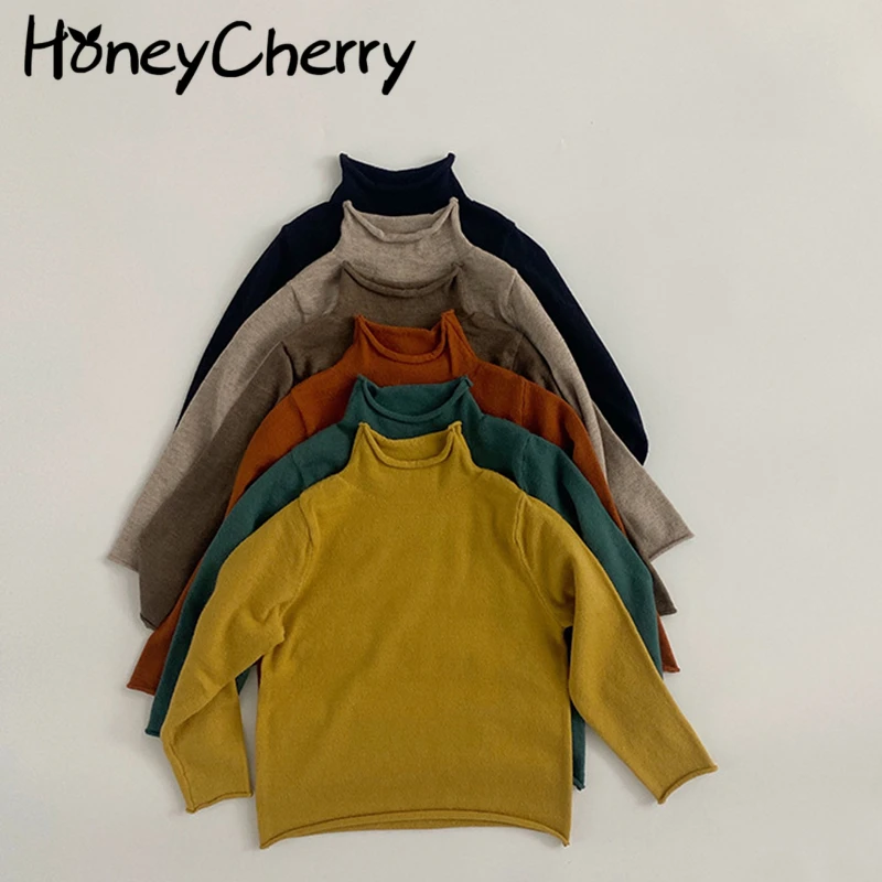Autumn and winter new children's knitted bottoming sweater Korean boys and girls wear solid color turtleneck sweater
Autumn and winter new children's knitted bottoming sweater Korean boys and girls wear solid color turtleneck sweater