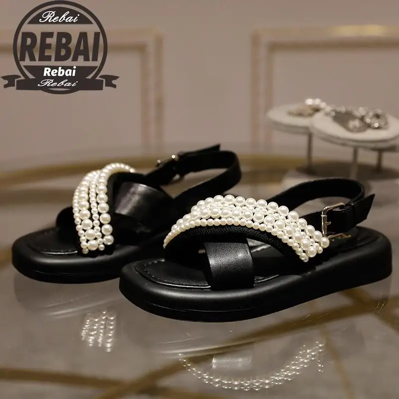 Woman Sandalias Footwear 2021 Korea Style Fashion Pearl Beach Sandals Female Rome Sandal Platform Buckle Summer Shoes
Woman Sandalias Footwear 2021 Korea Style Fashion Pearl Beach Sandals Female Rome Sandal Platform Buckle Summer Shoes
