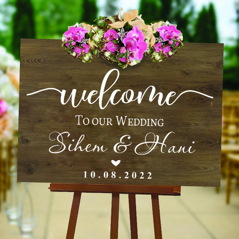 Welcome Wedding Sign Wall Decals Vinyl Custom Names & Date Wooden Board Mirror Stickers Wedding Party Decoration Wedding Decor
Welcome Wedding Sign Wall Decals Vinyl Custom Names & Date Wooden Board Mirror Stickers Wedding Party Decoration Wedding Decor
