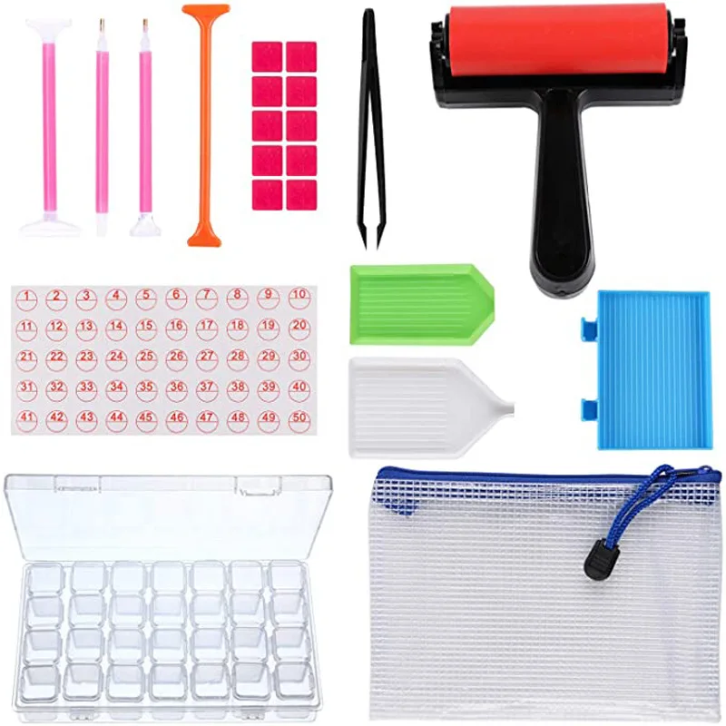22-PCS Diamond Painting Tool Kit 28 Grids Diamond Embroidery Box 5D Diamond Accessories DIY Art Craft Diamond Drill Pen
22-PCS Diamond Painting Tool Kit 28 Grids Diamond Embroidery Box 5D Diamond Accessories DIY Art Craft Diamond Drill Pen