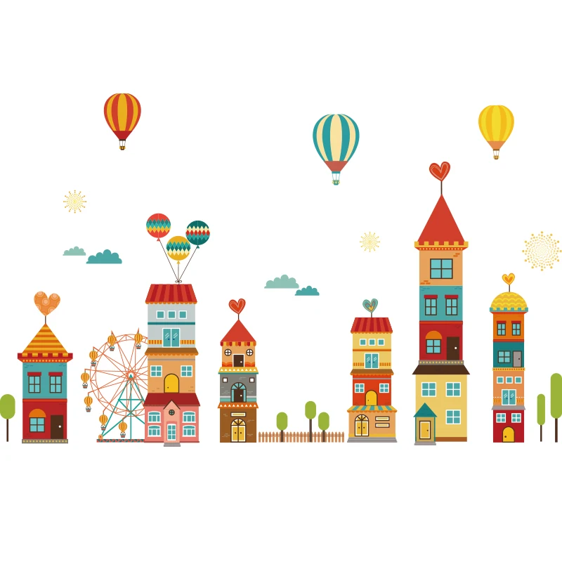 Amusement Park Wall Sticker Cartoon Building Kids Childern Bedroom Living Room Decor Aesthetic Pared Decoration Wallstickers
Amusement Park Wall Sticker Cartoon Building Kids Childern Bedroom Living Room Decor Aesthetic Pared Decoration Wallstickers
