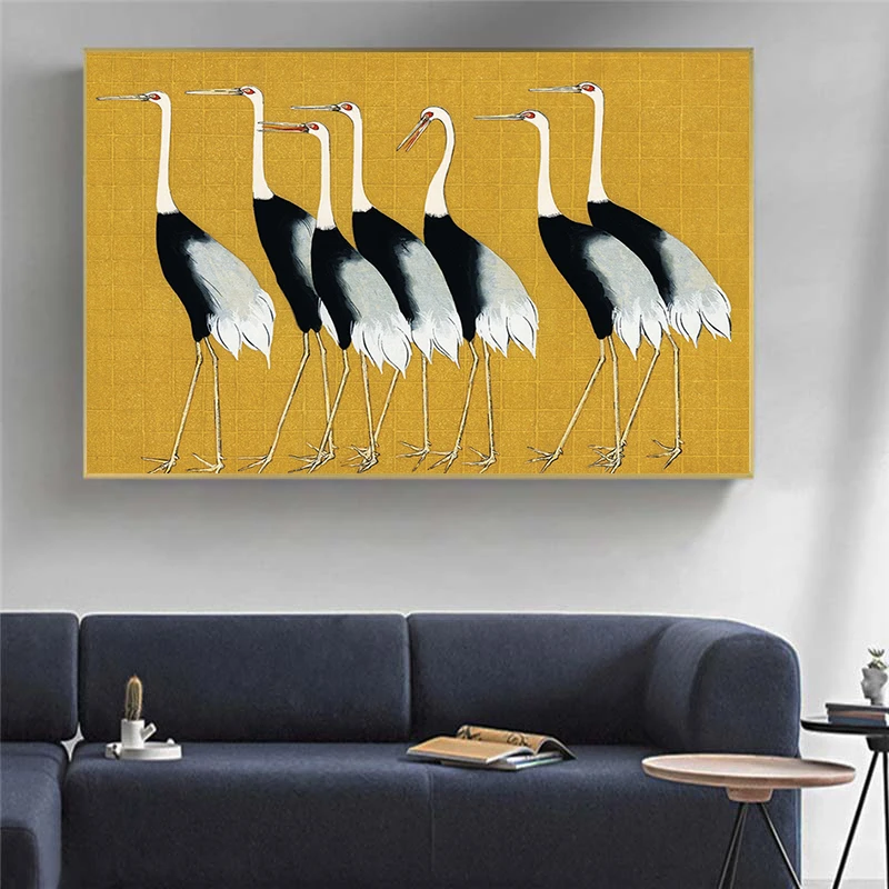 Vintage Japanese Oriental Art Yellow Birds Crane Canvas Painting Poster and Print Wall Art Picture for Living Room Home Decor
Vintage Japanese Oriental Art Yellow Birds Crane Canvas Painting Poster and Print Wall Art Picture for Living Room Home Decor