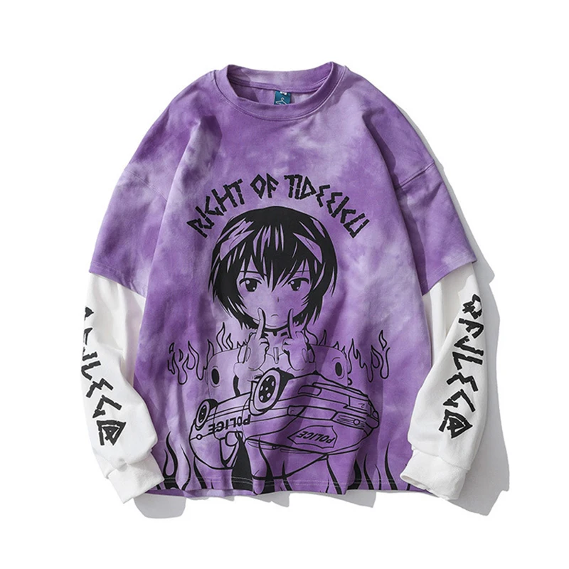Harajuku Ayanami Rei T shirt Fake 2 Pieces Patchwork Casual Long Sleeve T-shirt Women And Men Streetwear Tops Drop Ship
Harajuku Ayanami Rei T shirt Fake 2 Pieces Patchwork Casual Long Sleeve T-shirt Women And Men Streetwear Tops Drop Ship