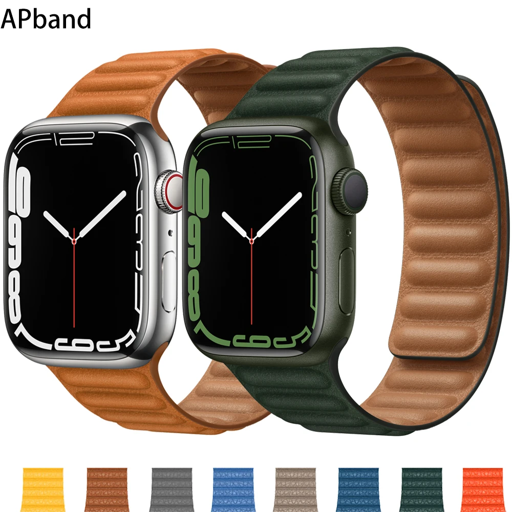Ремешок кожаный для Apple watch band 44 мм 40 мм 41 мм 45 мм 42 мм 38 мм, оригинальный браслет с магнитной петлей для iWatch series 3 5 4 SE 6 7
Ремешок кожаный для Apple watch band 44 мм 40 мм 41 мм 45 мм 42 мм 38 мм, оригинальный браслет с магнитной петлей для iWatch series 3 5 4 SE 6 7