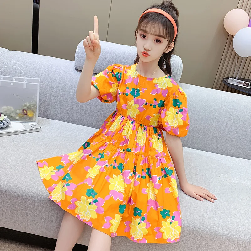 New Summer Kids Dresses for Girls Clothes Student Floral Dress Puff Sleeve 2021 Summer Girls Princess Dress Cotton Clothing
New Summer Kids Dresses for Girls Clothes Student Floral Dress Puff Sleeve 2021 Summer Girls Princess Dress Cotton Clothing