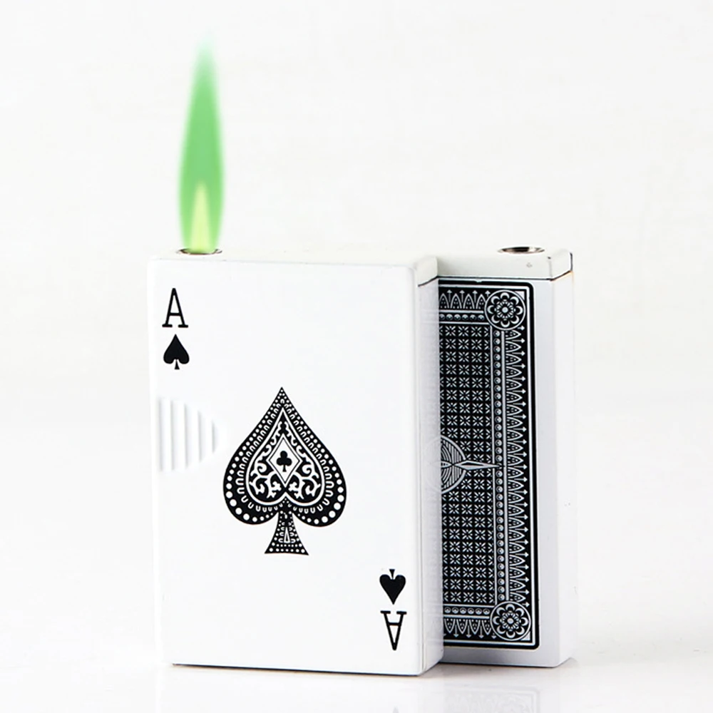 Creative Playing Card Lighter Cigarette Butane Gas Inflatable Lighters Metal Smoking Accessories
Creative Playing Card Lighter Cigarette Butane Gas Inflatable Lighters Metal Smoking Accessories
