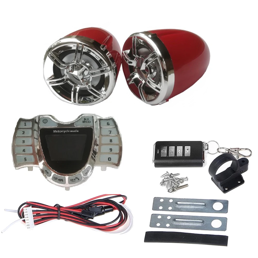 Motorcycle Bluetooth Sound Audio System Waterproof Stereo Speakers Handsfree FM Radio MP3 Music Player USB Charger
Motorcycle Bluetooth Sound Audio System Waterproof Stereo Speakers Handsfree FM Radio MP3 Music Player USB Charger