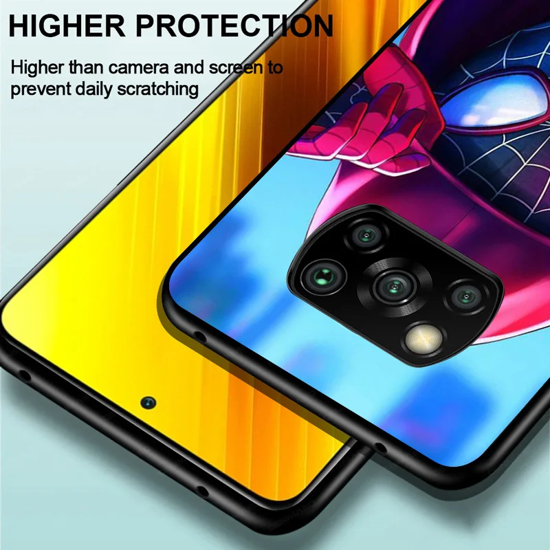 Marvel Avengers Spider-Man Super Hero For Xiaomi Poco C3 M3 M2 X3 NFC X2 F3 F2 F1 Mi Play Mix 3 A3 A2 Lite Pro Black Phone Case
Marvel Avengers Spider-Man Super Hero For Xiaomi Poco C3 M3 M2 X3 NFC X2 F3 F2 F1 Mi Play Mix 3 A3 A2 Lite Pro Black Phone Case