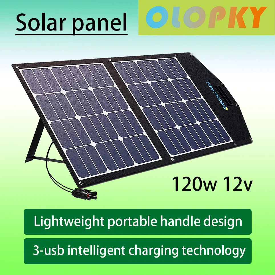 120W 12V portable solar panel, foldable solar charger with proteusx 20A charging controller
120W 12V portable solar panel, foldable solar charger with proteusx 20A charging controller