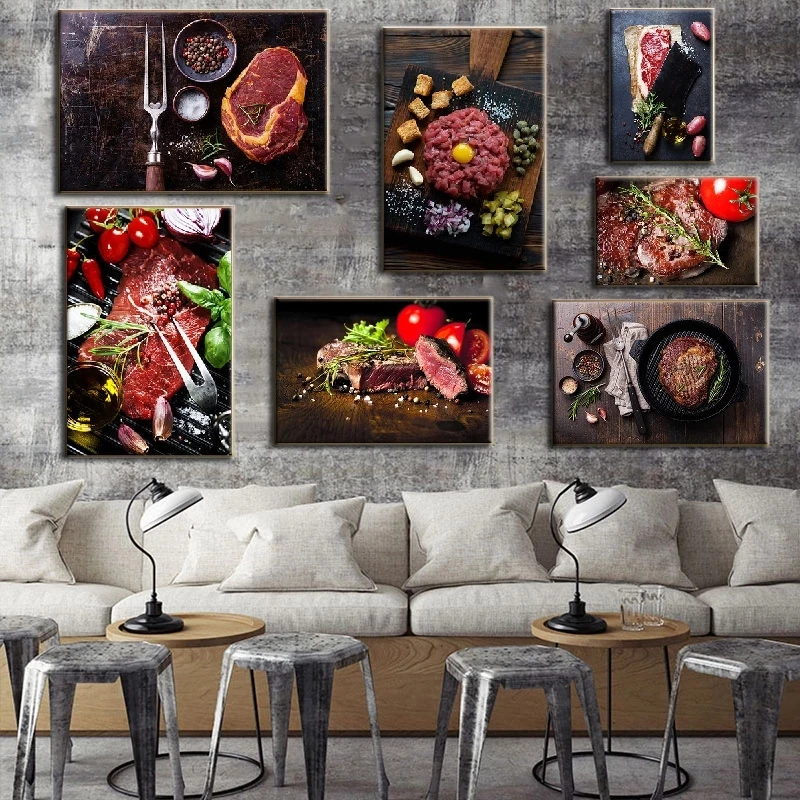 Food Steak Canvas Painting Home Decor Fresh and Delicious Wall Pictures for Living Room Dining Room Decor Posters and Prints
Food Steak Canvas Painting Home Decor Fresh and Delicious Wall Pictures for Living Room Dining Room Decor Posters and Prints