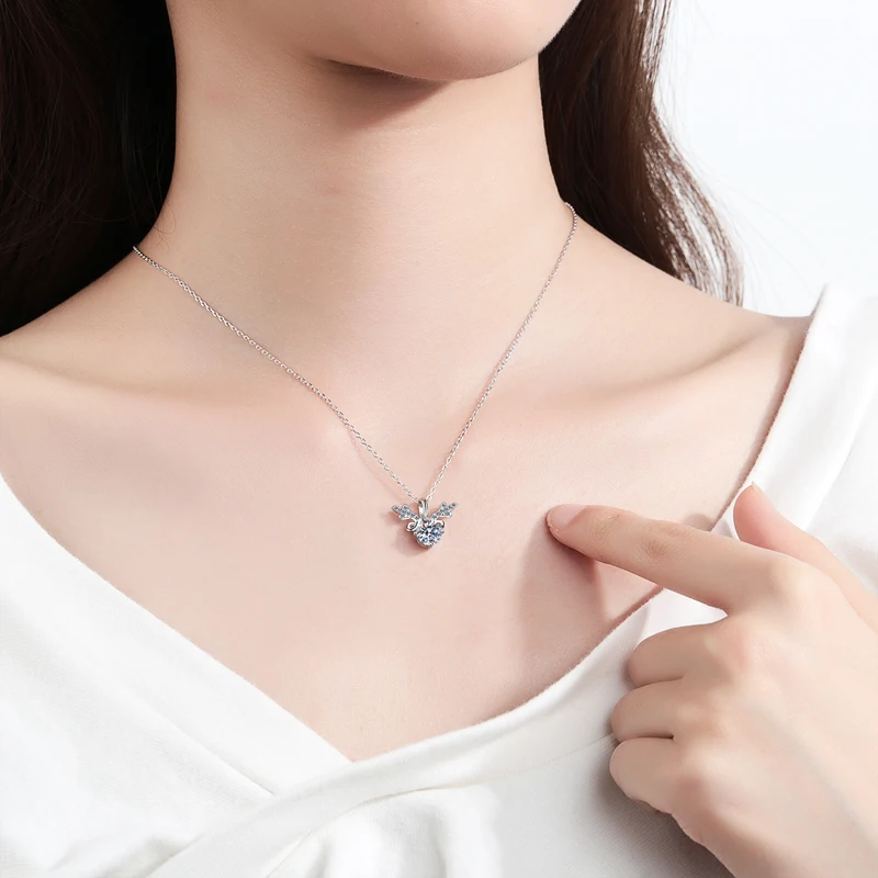 ANZIW 925 Sterling Silver Moissanite Diamond Lucky Antler Neckalces Silver 6.0mm Necklace Women Wedding Engagement Party Jewery 
ANZIW 925 Sterling Silver Moissanite Diamond Lucky Antler Neckalces Silver 6.0mm Necklace Women Wedding Engagement Party Jewery
