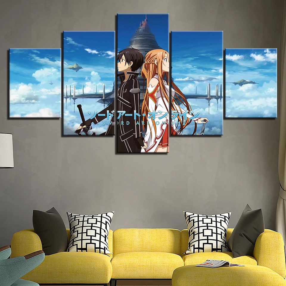 Nordic Canvas 5 Pieces Painting Sword Art Online Kazuto Kirigaya Anime Picture HD Print Poster Wall Art Living Room Home Decor
Nordic Canvas 5 Pieces Painting Sword Art Online Kazuto Kirigaya Anime Picture HD Print Poster Wall Art Living Room Home Decor