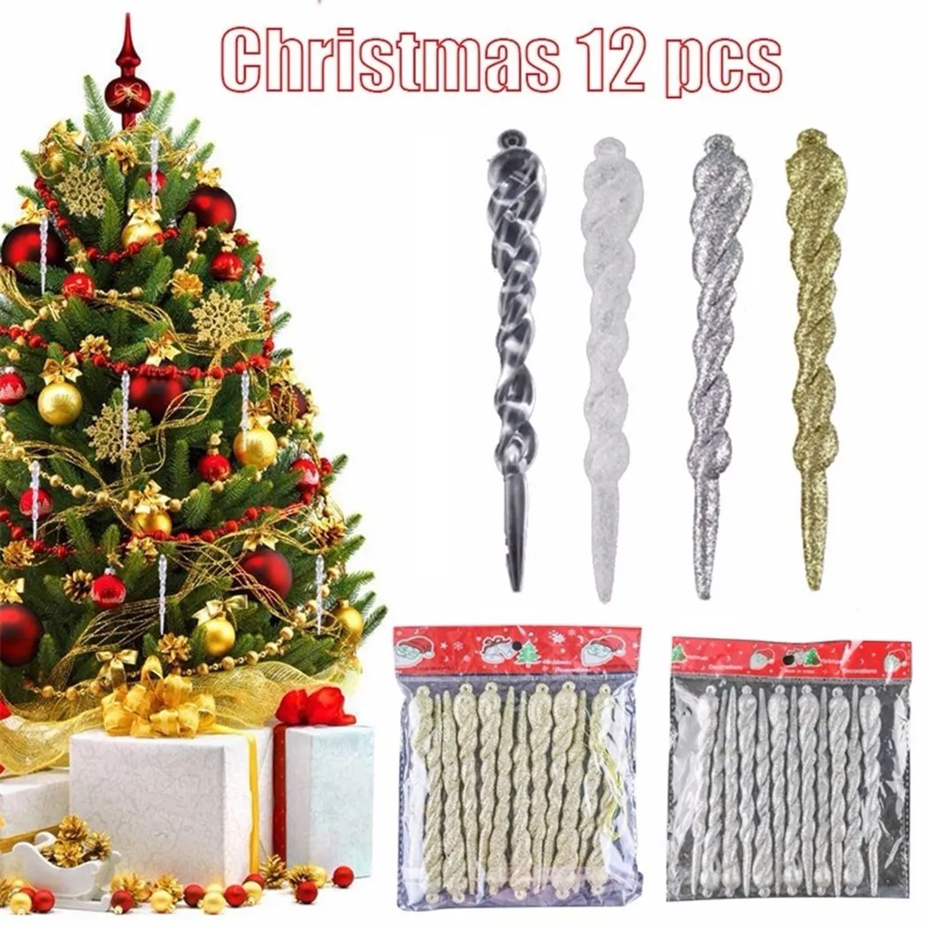 12PCS Simulation Ice Xmas Tree Hanging Ornament Fake Icicle Props X-mas Decor Navidad Xmas Tree Hanging Decoration Kids Gift
12PCS Simulation Ice Xmas Tree Hanging Ornament Fake Icicle Props X-mas Decor Navidad Xmas Tree Hanging Decoration Kids Gift