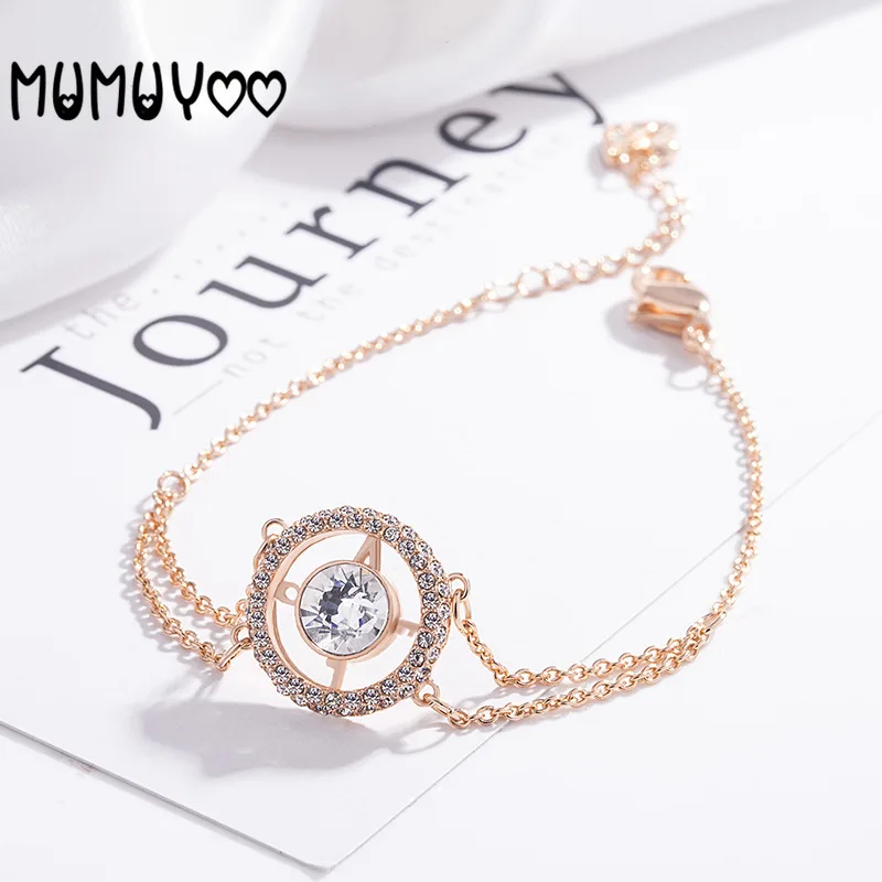 SWA Fashion Jewelry High Quality European and American Charm Simple New Round Crystal Women Bracelet Romantic Birthday Gift
SWA Fashion Jewelry High Quality European and American Charm Simple New Round Crystal Women Bracelet Romantic Birthday Gift