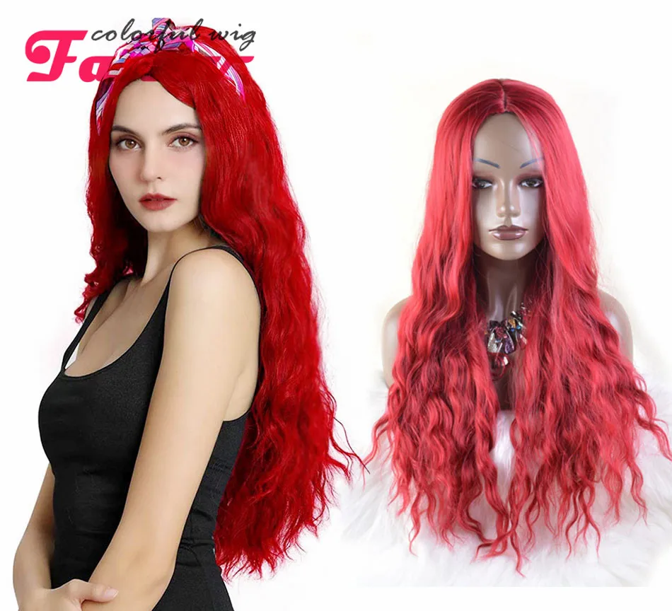 Long Curly Wigs Red Wavy Wig for Women 26 Inch Middle Part Synthetic Heat Resistant Hair Women's wig for Cosplay Costume Daily
Long Curly Wigs Red Wavy Wig for Women 26 Inch Middle Part Synthetic Heat Resistant Hair Women's wig for Cosplay Costume Daily