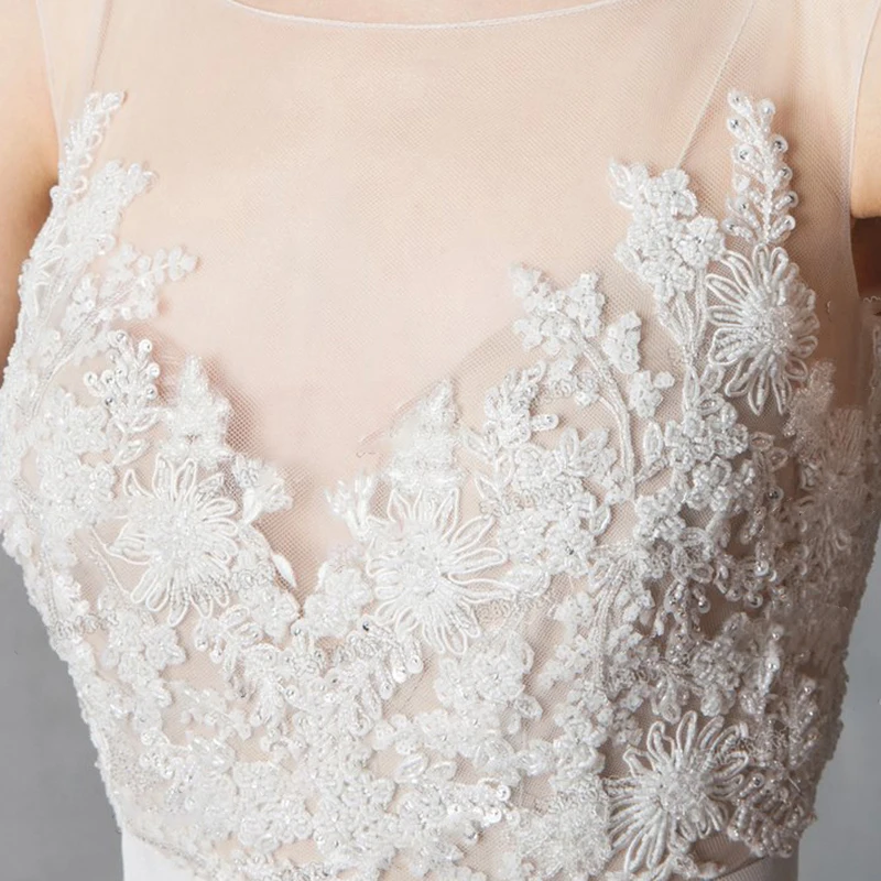 Party Dress White Lace Tulle Appliques Beading O-neck Illusion Cut-out Ruched Ball Gown Floral Lady Evening Formal Dresses TS069
Party Dress White Lace Tulle Appliques Beading O-neck Illusion Cut-out Ruched Ball Gown Floral Lady Evening Formal Dresses TS069