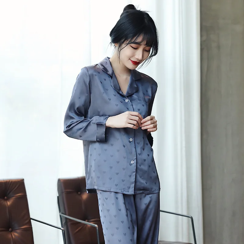 Silky Pajamas Suit For Women 2PCS Sleepwear Satin Intimate Lingerie 2021 Spring New Lady Pyjamas Homewear Casual Nightwear
Silky Pajamas Suit For Women 2PCS Sleepwear Satin Intimate Lingerie 2021 Spring New Lady Pyjamas Homewear Casual Nightwear