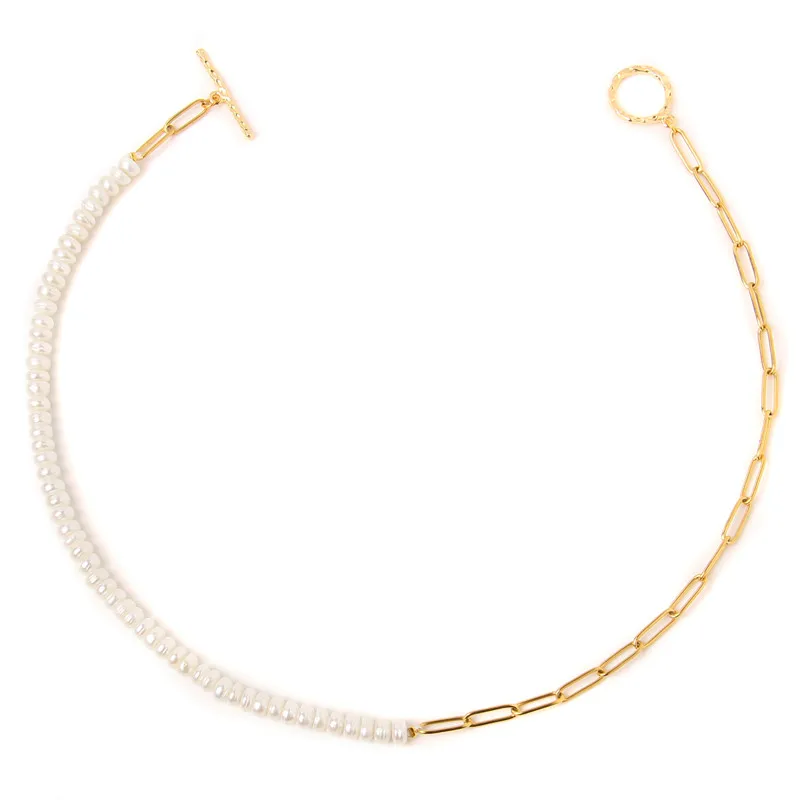 Vintage BOHO Natural Irregular White Freshwater Pealrs Pendant Necklace Gold Chain Collar Jewelry Fashion Design Women Choker
Vintage BOHO Natural Irregular White Freshwater Pealrs Pendant Necklace Gold Chain Collar Jewelry Fashion Design Women Choker