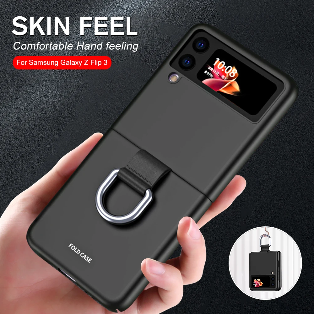 Luxury Feel Skin Hard Plastic Phone Cover For Samsung Galaxy ZFlip3 Z Flip3 Flip 3 5G With Metal Finger Holder Ring Protect Case
Luxury Feel Skin Hard Plastic Phone Cover For Samsung Galaxy ZFlip3 Z Flip3 Flip 3 5G With Metal Finger Holder Ring Protect Case