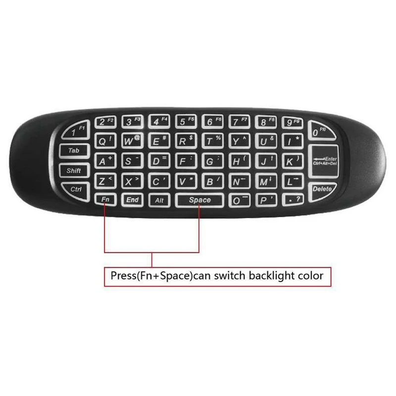 Wireless Air Mouse Mini Keyboard 7 Colors Backlight 2.4G Remote Control for Android Smart TV Box Windows Computer | Компьютеры и офис