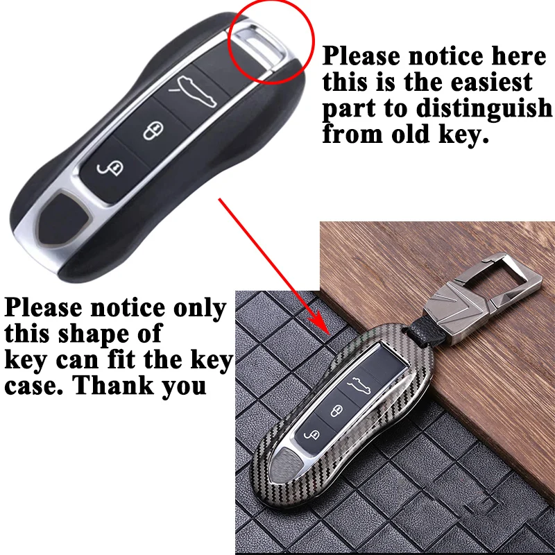 1pc SEEYULE Carbon Fiber Style Car Key Cover Case Shell Protector Accessories for Porsche Panamera 2017-2019 Cayenne 2018 2019 | Автомобили