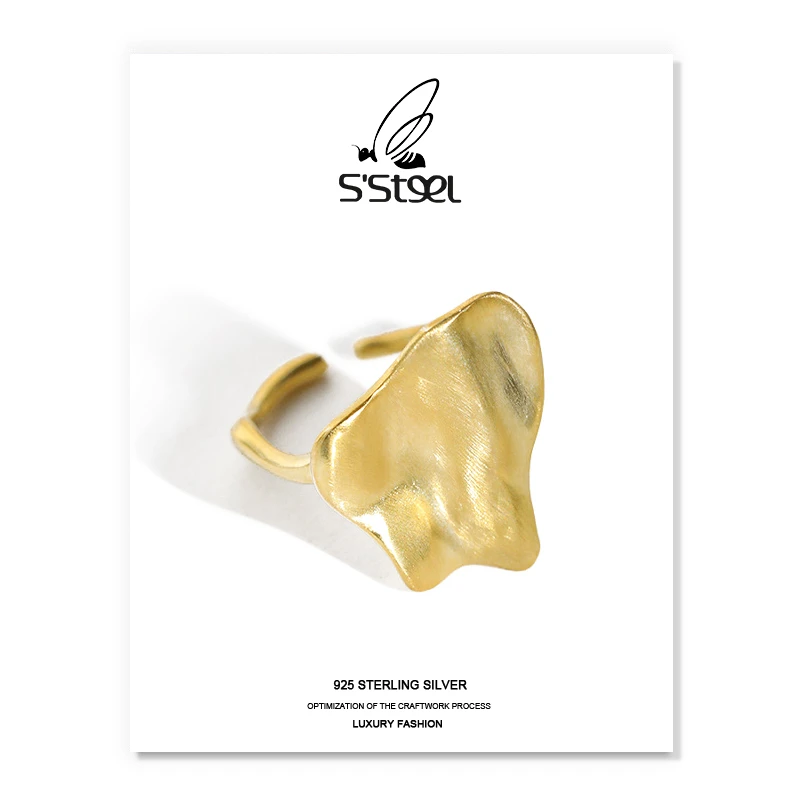 S'STEEL Korean Rings For Women 925 Sterling Silver Geometric Designer Minimalist Leaves-shape Ring Anillo Plata 925 Jewellery
S'STEEL Korean Rings For Women 925 Sterling Silver Geometric Designer Minimalist Leaves-shape Ring Anillo Plata 925 Jewellery