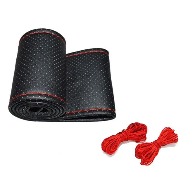 New Universal braid on the steering wheel PU Leather car steering wheel cover to cover the entire single connector 38cm
New Universal braid on the steering wheel PU Leather car steering wheel cover to cover the entire single connector 38cm