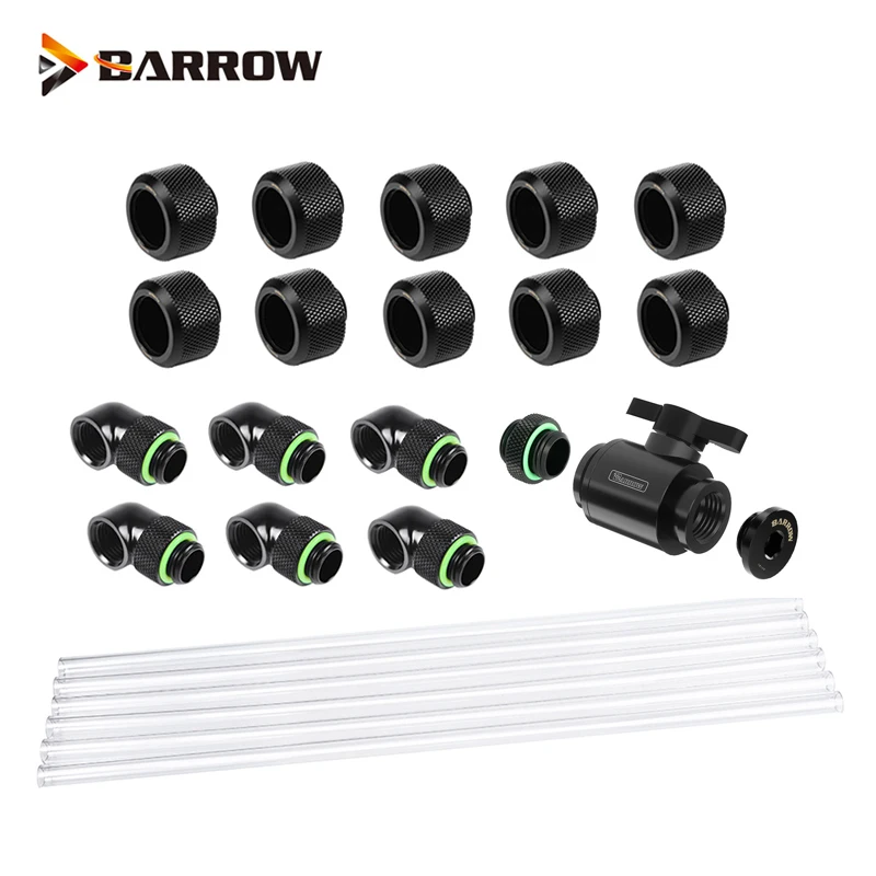 Barrow Acrylic G1/4 "фитинги для жестких труб, полный набор для геймеров, персонализированные трубки для жидкости с значением воды, жесткие трубки 
Barrow Acrylic G1/4 "фитинги для жестких труб, полный набор для геймеров, персонализированные трубки для жидкости с значением воды, жесткие трубки