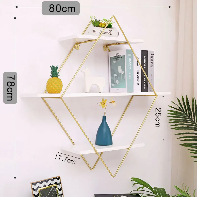 Nordic wall racks wrought iron wall hanging simple living room solid wood shelf study wall decoration storage rack
Nordic wall racks wrought iron wall hanging simple living room solid wood shelf study wall decoration storage rack