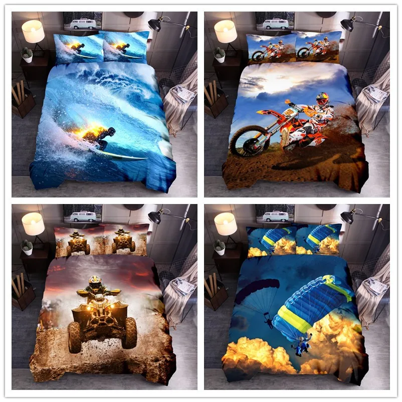 1314 Personalized Fashion Selling 3D Home Textile Extreme Sports Surfing Cross-country Bedding Set of Three Bedding Set
1314 Personalized Fashion Selling 3D Home Textile Extreme Sports Surfing Cross-country Bedding Set of Three Bedding Set