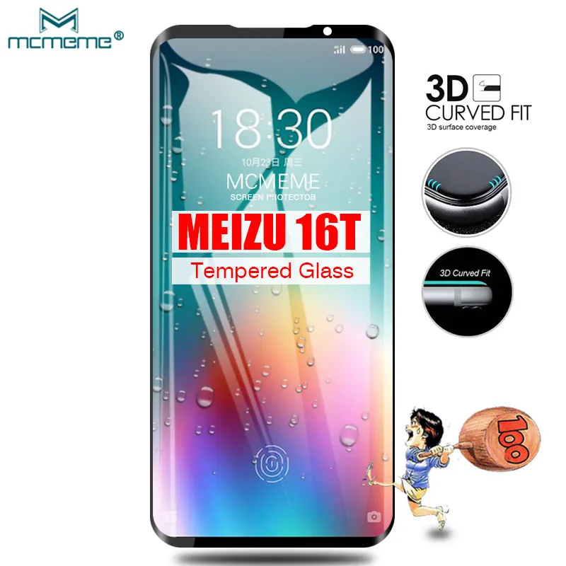 Закаленное защитное стекло для meizu 16 T полное покрытие пленка 6 5 " закаленное |