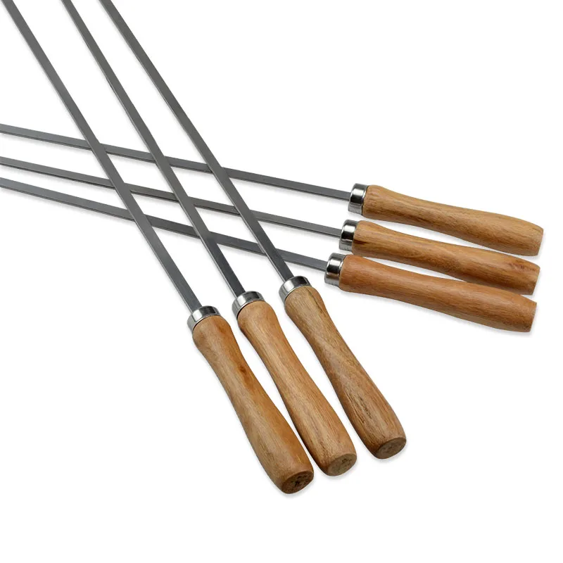 6pcs Reusable Brazilian Kebab Tool Long Wood Handle Starter BBQ Tools Stainless Steel Churrasqueira Cooking Utensils EH50BT
6pcs Reusable Brazilian Kebab Tool Long Wood Handle Starter BBQ Tools Stainless Steel Churrasqueira Cooking Utensils EH50BT