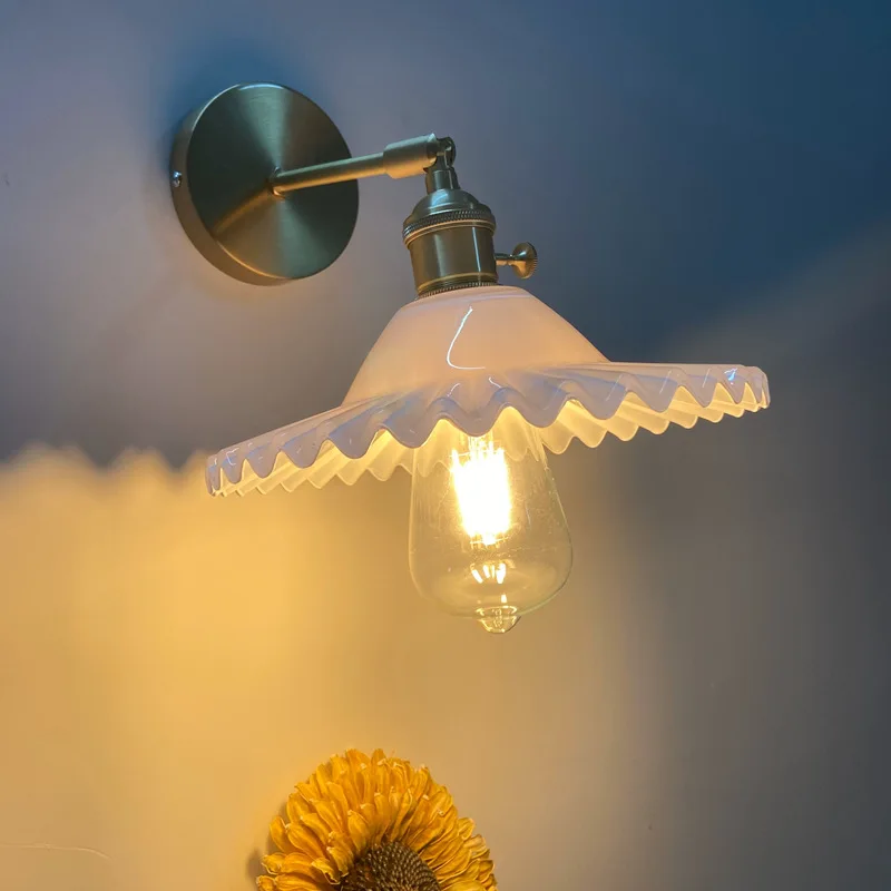 Nordic Retro Glass Wall Lamp Creative Japanese Bedroom Bedside Sconce Stairs Corridor Living Room Fixture Indoor Home Lighting
Nordic Retro Glass Wall Lamp Creative Japanese Bedroom Bedside Sconce Stairs Corridor Living Room Fixture Indoor Home Lighting