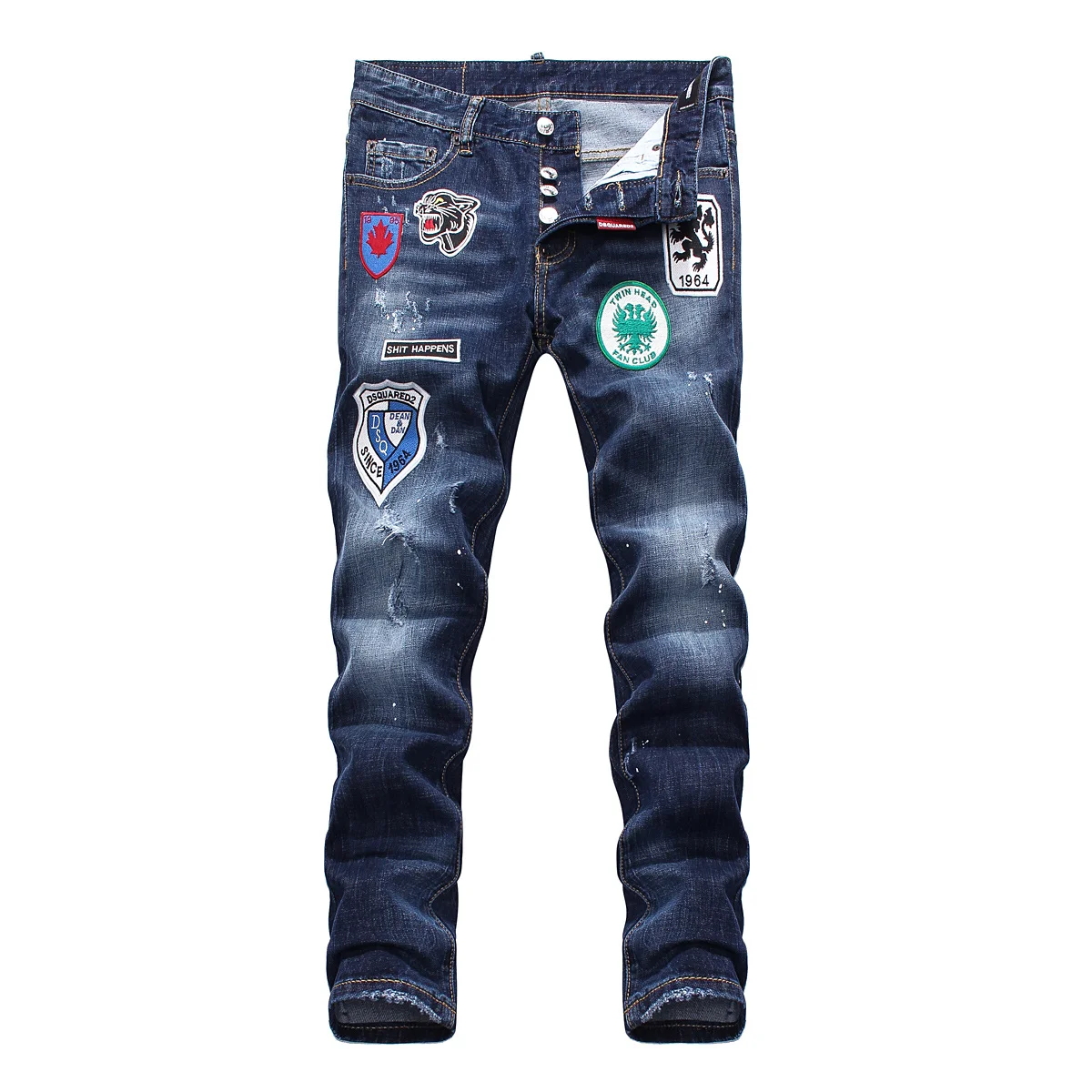 European Style dsq brand Jeans Men Stretch Elastic Slim Denim Jeans Mens Casual Washed black Pockets Jeans for man 8224
European Style dsq brand Jeans Men Stretch Elastic Slim Denim Jeans Mens Casual Washed black Pockets Jeans for man 8224