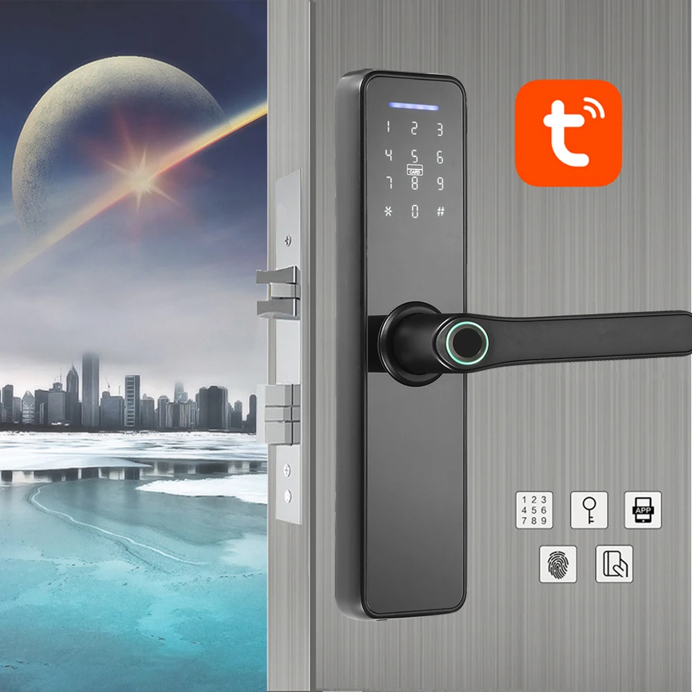 WAFU Tuya Electronic Lock WIFI Fingerprint Indoor Smart Lock Fingerprint Password Card Office Door Lock for Hotel Home Tenants
WAFU Tuya Electronic Lock WIFI Fingerprint Indoor Smart Lock Fingerprint Password Card Office Door Lock for Hotel Home Tenants