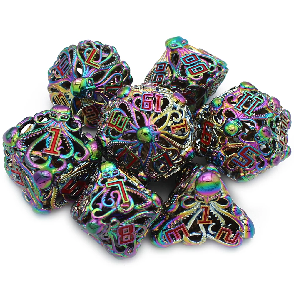 2022 Hollow Metal Dice,Octopus New Style D&D Dice, 7 PCs DND Dice, Polyhedral Dice Set, for Role Playing Game MTG Pathfinder
2022 Hollow Metal Dice,Octopus New Style D&D Dice, 7 PCs DND Dice, Polyhedral Dice Set, for Role Playing Game MTG Pathfinder