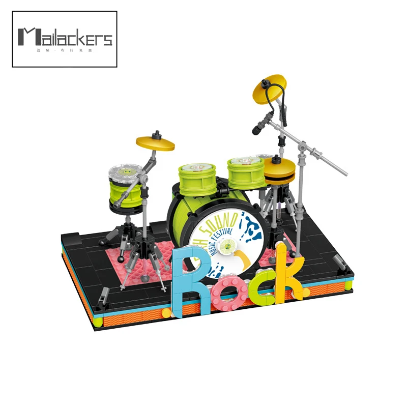 

Electronic Drum Model Building Blocks Toys for Boy Music Christmas Gift Construction Block Technical Figures Friends Bricks Kids