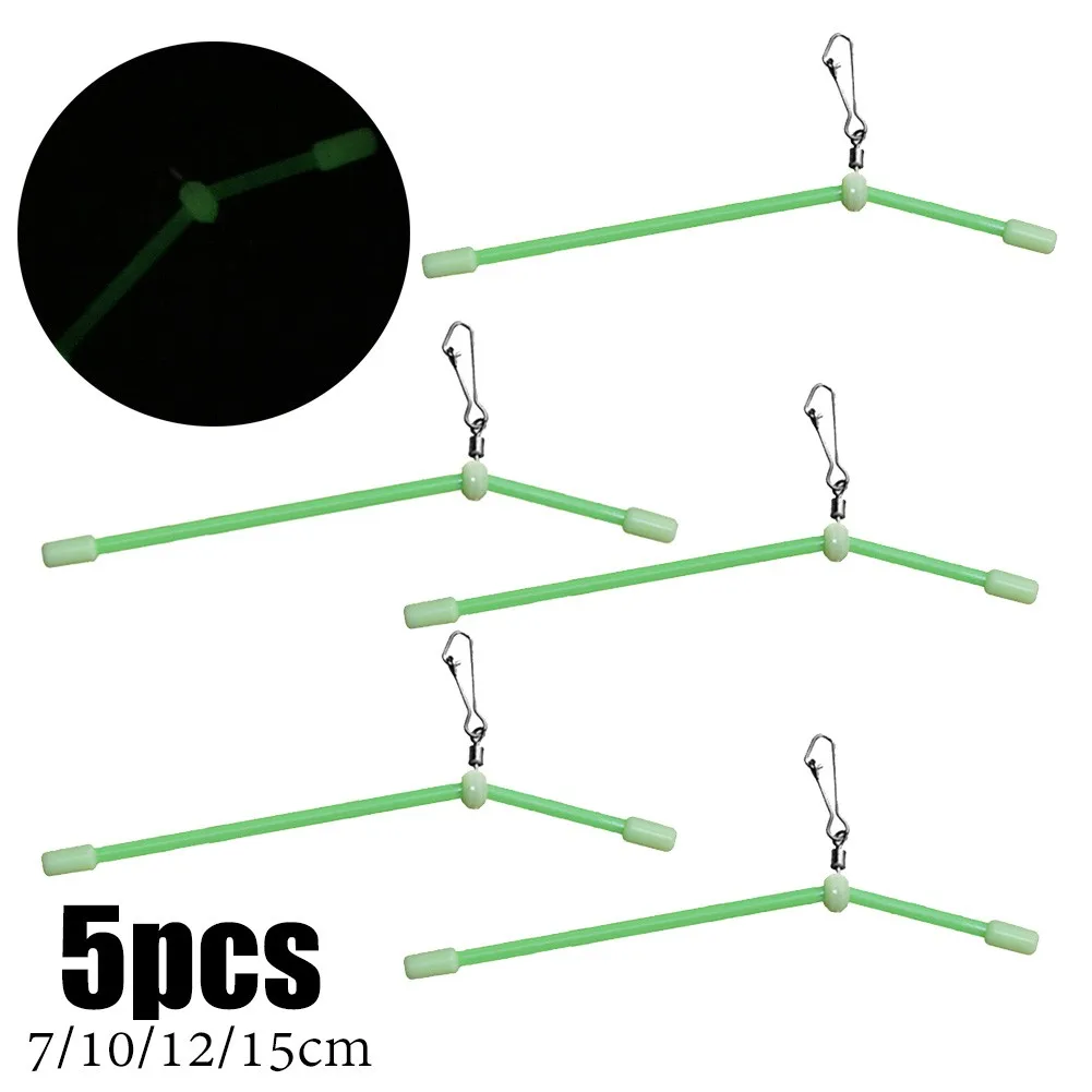 

5pcs Anti Tangle Boom Luminous With Sinker Snap Swivels For Light Trolling Boat General Sea Fishing Tool