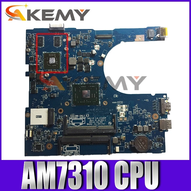Original Laptop motherboard For DELL Inspiron 5555 AM7310 Mainboard AAL12 LA-C142P CN-09J3FV 09J3FV 216-0867020 DDR3
Original Laptop motherboard For DELL Inspiron 5555 AM7310 Mainboard AAL12 LA-C142P CN-09J3FV 09J3FV 216-0867020 DDR3