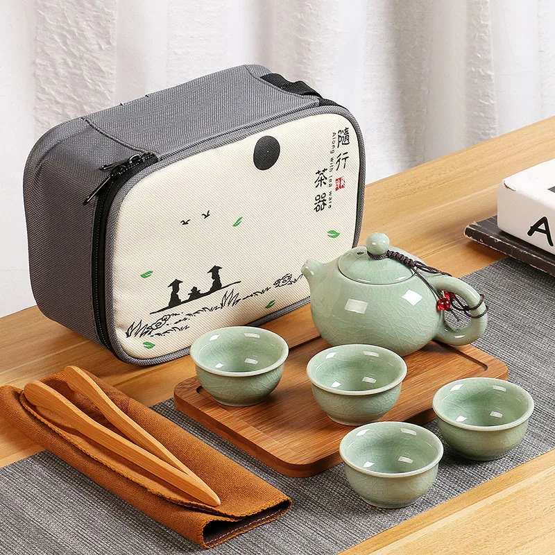 Goyao Portable travel tea set Ceramic teapot teacup Combination packages Holiday business gift travel packaging boxed tea set
Goyao Portable travel tea set Ceramic teapot teacup Combination packages Holiday business gift travel packaging boxed tea set