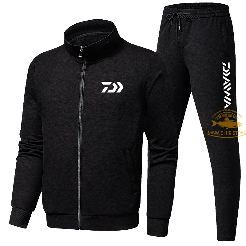 DAIWA Men's Outdoor Fishing Stand Collar Leisure Set 2020 Spring and Autumn Fashion Black Sports Suit Fishing Jacket Pants Suit 
DAIWA Men's Outdoor Fishing Stand Collar Leisure Set 2020 Spring and Autumn Fashion Black Sports Suit Fishing Jacket Pants Suit