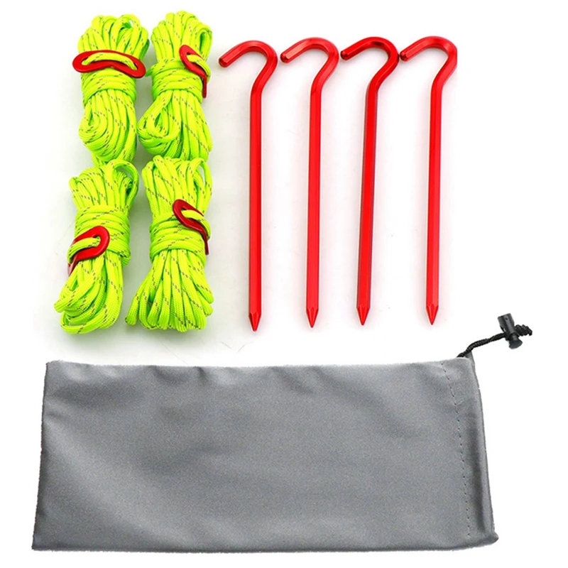 Tent Accessories Outdoor Camping Tent Rope Ground Peg Set 4mm Reflective Rope with Double Eye Wind Rope Buckle
Tent Accessories Outdoor Camping Tent Rope Ground Peg Set 4mm Reflective Rope with Double Eye Wind Rope Buckle