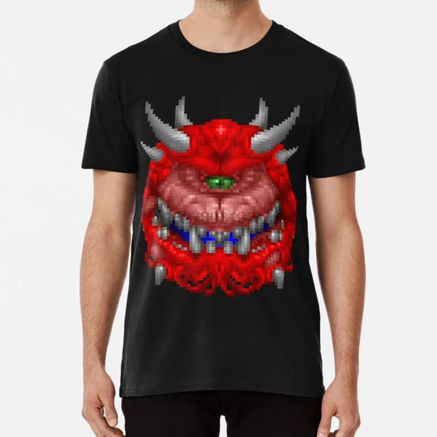DOOM Cacodemon 1993 шт. FPS футболка doom PC id игровые игры gamer hell 90s cacodemon|Мужские футболки| |