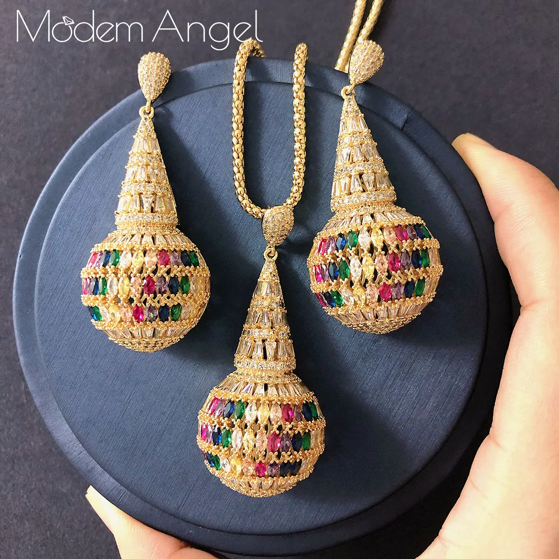 ModemAngelLuxury Disco Balls Nigerian Necklace Earring Jewelry Sets For Women Wedding Indian Dubai Bridal Jewelry Sets
ModemAngelLuxury Disco Balls Nigerian Necklace Earring Jewelry Sets For Women Wedding Indian Dubai Bridal Jewelry Sets