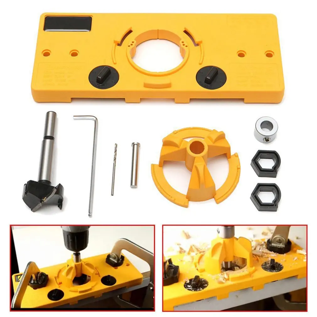 Cup type concealed hinge clamp guide hole template 35MM Hinge Boring Drill Drilling Set Door Hole Tools 
Cup type concealed hinge clamp guide hole template 35MM Hinge Boring Drill Drilling Set Door Hole Tools