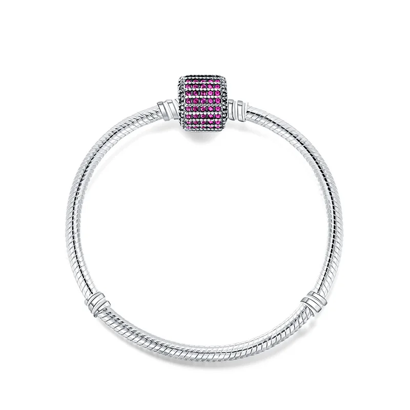 Silver Color Diy Snake Chain Basic Bracelet Full Crystal Red Square Buckle Bracelets For Charms Women Jewelry
Silver Color Diy Snake Chain Basic Bracelet Full Crystal Red Square Buckle Bracelets For Charms Women Jewelry